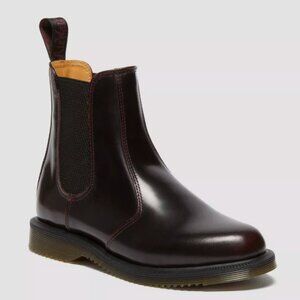 Dr. Martens Burgundy Flora Chelsea Boots